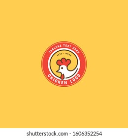 Chicken logo, Rooster mascot, fried chicken restaurant, chicken farm and egg vector illustration.
