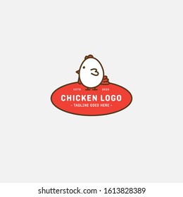 Chicken logo, Rooster mascot, fried chicken restaurant, chicken farm and egg vector illustration.