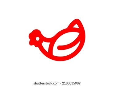 Chicken Logo simple design for brand logo