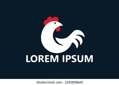 Chicken logo template design vector