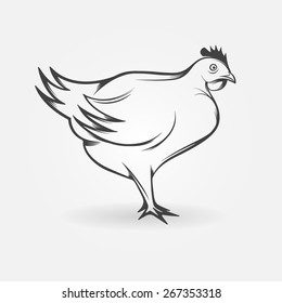 Chicken logo - vector broiler illustration or poultry symbol
