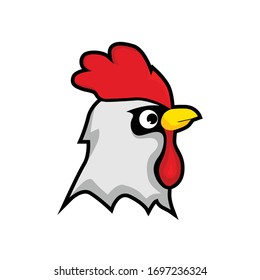 Chicken Logo Vector Design for your chicken restaurant, or any other chicken products, cartoon style, strong design