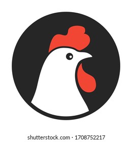 Ilustración vectorial con el logotipo de pollo frito, café, etc.