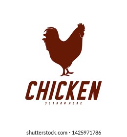 Chicken Logo Vector Illustration. Icon logo chicken bird vector. Icon Symbol. Silhouette