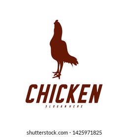 Chicken Logo Vector Illustration. Icon logo chicken bird vector. Icon Symbol. Silhouette