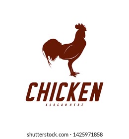 Chicken Logo Vector Illustration. Icon logo chicken bird vector. Icon Symbol. Silhouette
