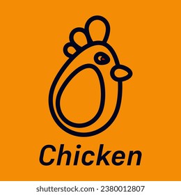 Chicken logo vector illustration. Chicken icon.