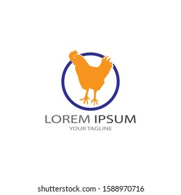 Chicken logo vector illustration template