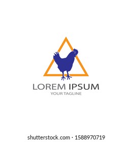 Chicken logo vector illustration template