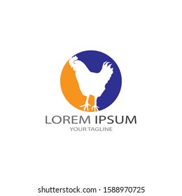 Chicken logo vector illustration template