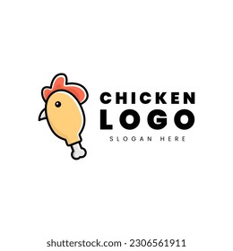 Chicken logo vector. Minimalist logo concept. Suitable for restaurants, products, farms or marketing with a chicken theme.