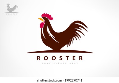 Chicken logo vector. Rooster head. Chef design.