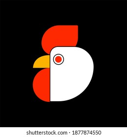 Chicken logo,icon, sign, symbol vector.Farm animal restaurant logo.