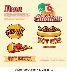 Chicken Logos With Background Menu