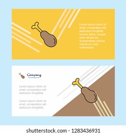 Chicken lollypop abstract corporate business banner template, horizontal advertising business banner.