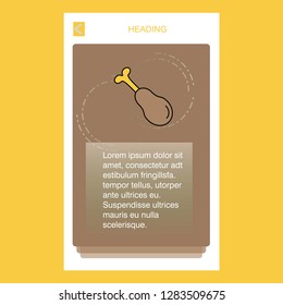 Chicken lollypop mobile vertical banner design design. Vector