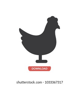 Chicken Looking Right vector icon