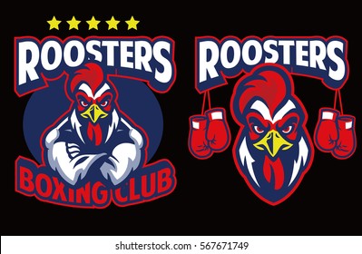 Chicken mascot of boxing club 