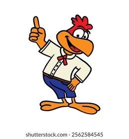 chicken mascot cartoon character illustration