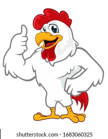 Chicken Mascot Cartoon In Vector