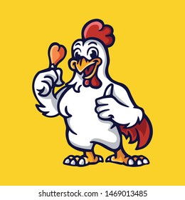 chicken mascot character cartoon design