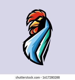 Chicken Mascot for E-Sport Logo Template