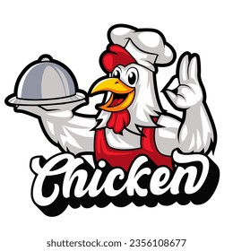 chicken mascot for a fast food fried chicken restorant business