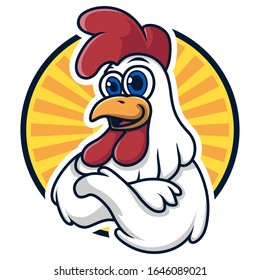 Chicken Mascot Chicken Illustration Cute Rooster Stock Vector (Royalty ...
