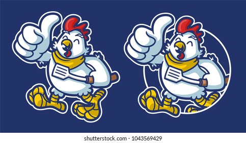 chicken mascot logo for restaurant