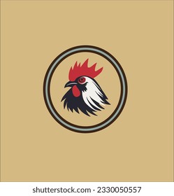 Chicken mascot logo vector design, japan illustration style