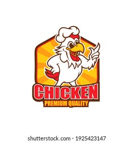 Chicken mascot logo vector template