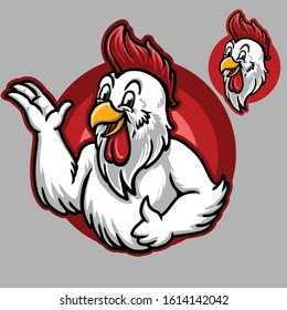 Chicken Mascot with replaceable head for your restaurant mascot vector illustration