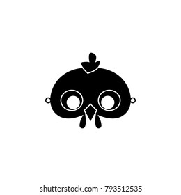 Chicken Mask icon. Carnival element icon. Premium quality graphic design icon. Baby Signs, outline symbols collection icon for websites, web design, mobile on white background