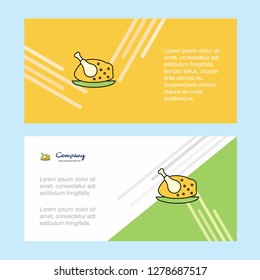 Chicken meat abstract corporate business banner template, horizontal advertising business banner.