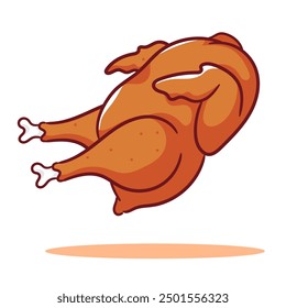 Chicken Meat Cartoon Vector. Food And Beverage Concept Design Illustration. Icon Illustration Isolated White Background.