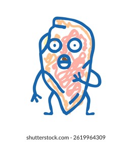 chicken meat character doodle icon sketch vector. chicken meat character sign. isolated symbol illustration