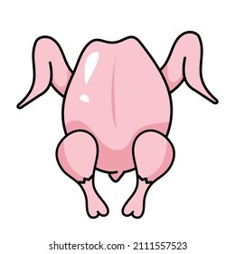 Chicken meat in doodle style. Vector graphics.