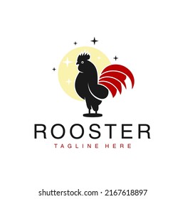 chicken meat farm illustration logo design