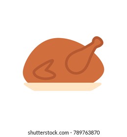 Chicken meat flat icon