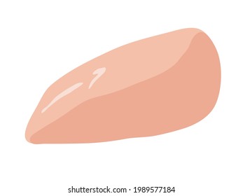 Chicken meat fresh piece vector isolated on white background