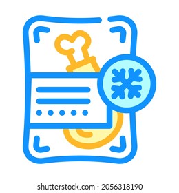 chicken meat frozen food color icon vector. chicken meat frozen food sign. isolated symbol illustration