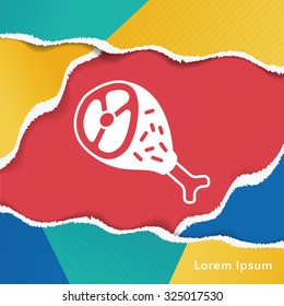 chicken meat icon