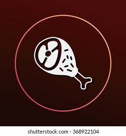 chicken meat icon