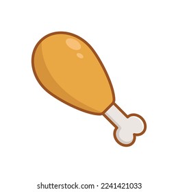 chicken meat icon vector design template in white background