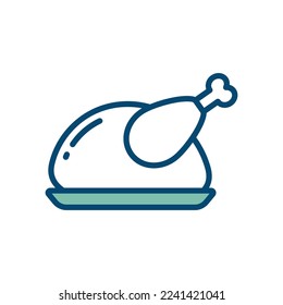 chicken meat icon vector design template in white background