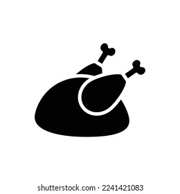 Hühnerfleisch-Symbol, Vektorgrafik-Design-Vorlage auf weißem Hintergrund