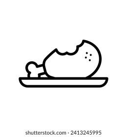 chicken meat icon vector design template simple and clean