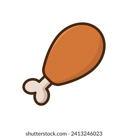 chicken meat icon vector design template simple and clean