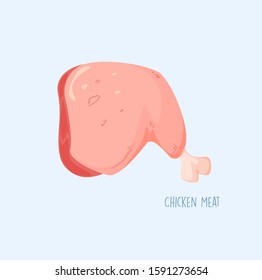 chicken meat icon vector. Fresh meat icons.