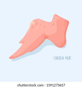 chicken meat icon vector. Fresh meat icons.